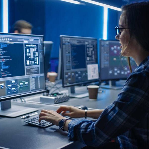 Cybersecurity Woman on Computer