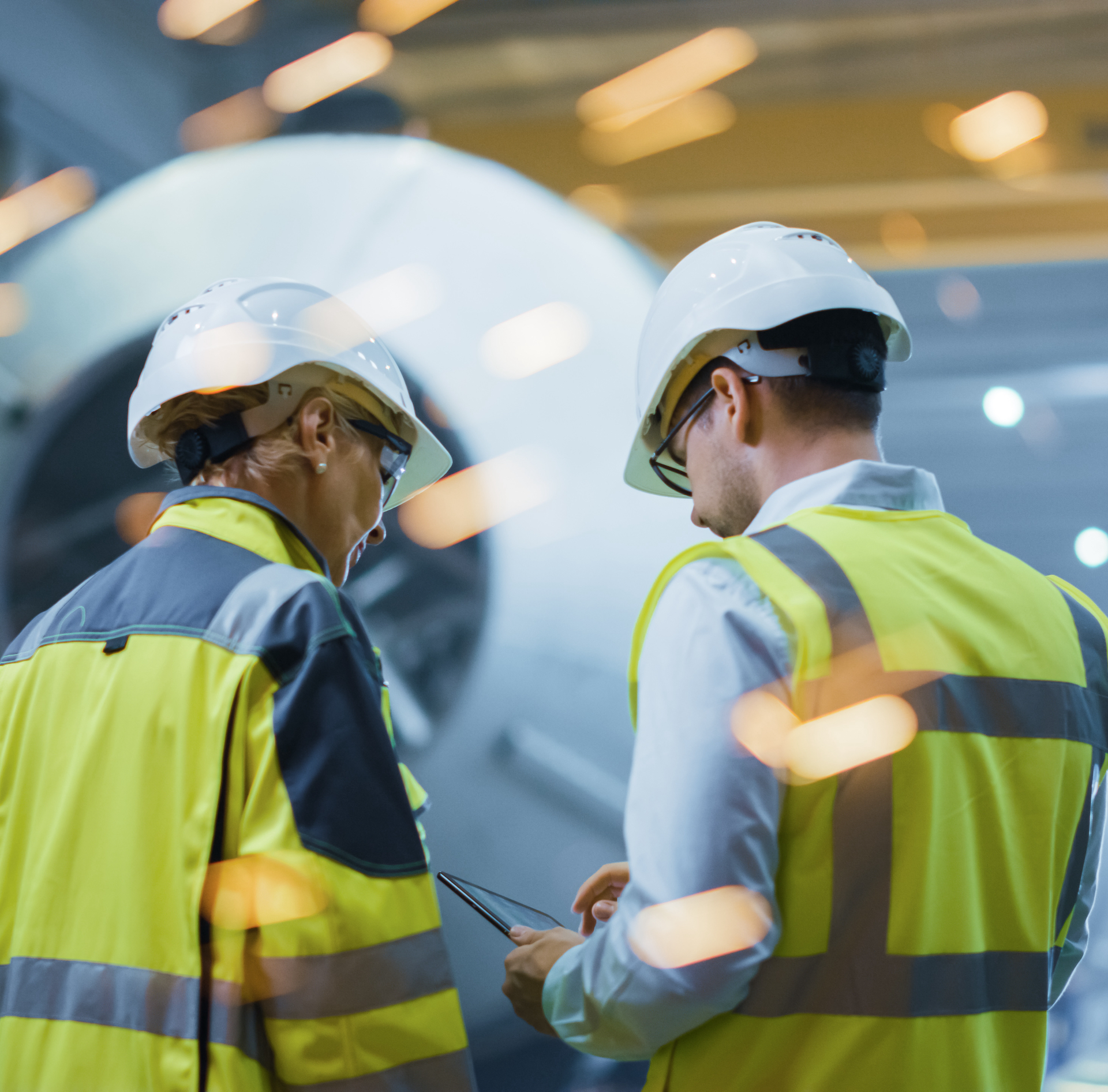 industrial technicians at work