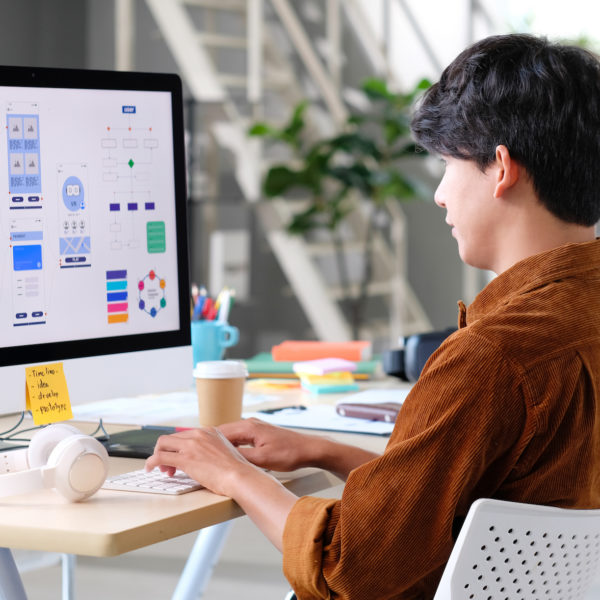 app designer on laptop
